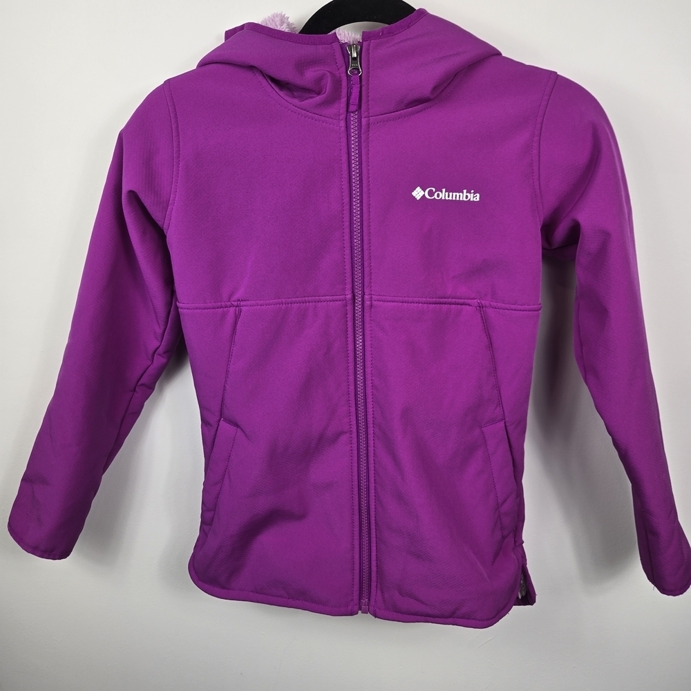 Columbia Kids Purple Fleece Lined Light  Jacket M (10/12)